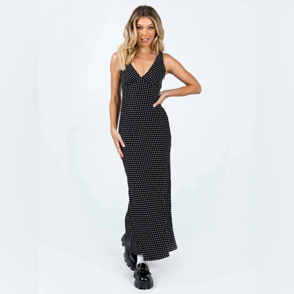 Princess Polly Black and White Polka Dot Maxi Dress